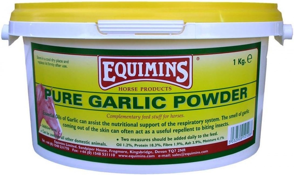 Suplementario de caballo Polvo de ajo 1kg Tub