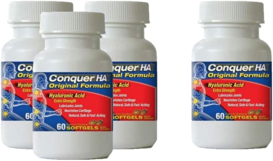 Forma original Hyaluronic Acid Pack of 4, Mejorar la movilidad, flexibilidad - 60 softgel Caps