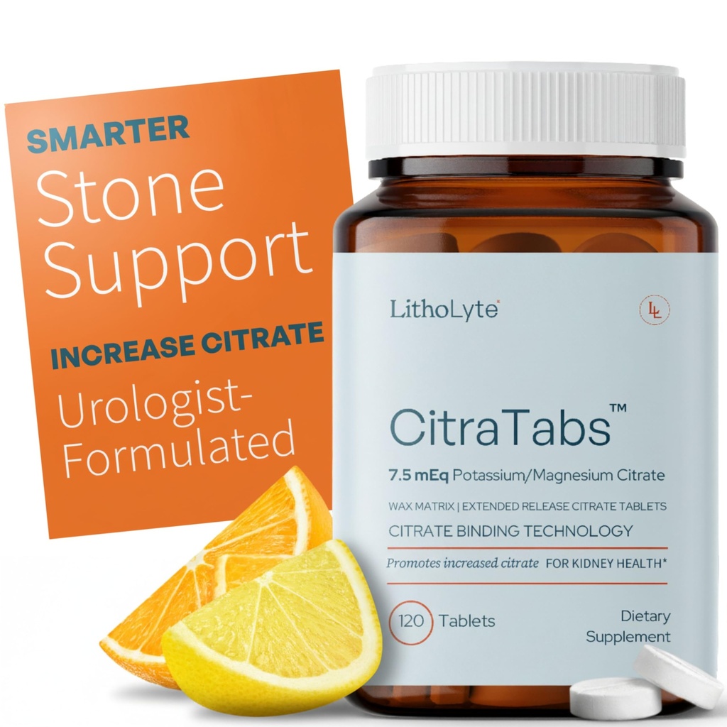 CitraTabs® 7.5 mEq tención Extended-Release Citrate Tablets ¦ Kidney Health Protector ← Ciencia-Backed Support Beyond Cleanse, Detox, or Stone Dissolver Supplements latitud 120 Tablets