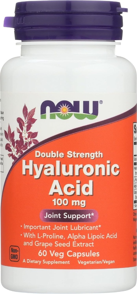 Ahora Alimentos Ácido 100Mg 2X 60 Vc Hialurónico, 60 TC
