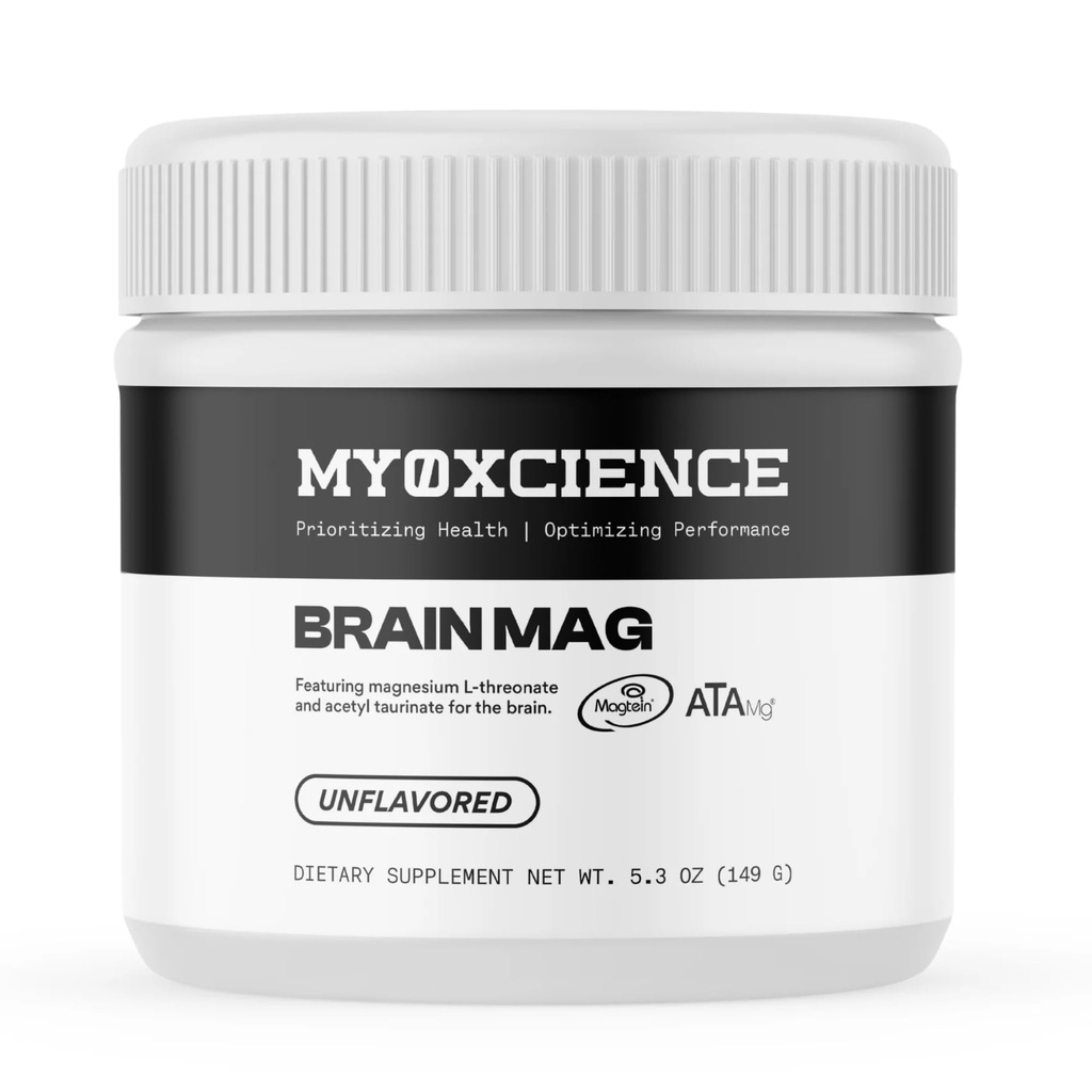 MYOXCIENCE Brain Mag peru Magnesium L-Threonate Magtein &amp; Magnesium Glycinate Powder (Unflavored) (60 Servings)
