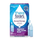 TeraTears Terapia de ojos secos Tiradas de ojos lubricantes para ojos secos, gotas de ojos libres conservativas, 30 Viales de uso único