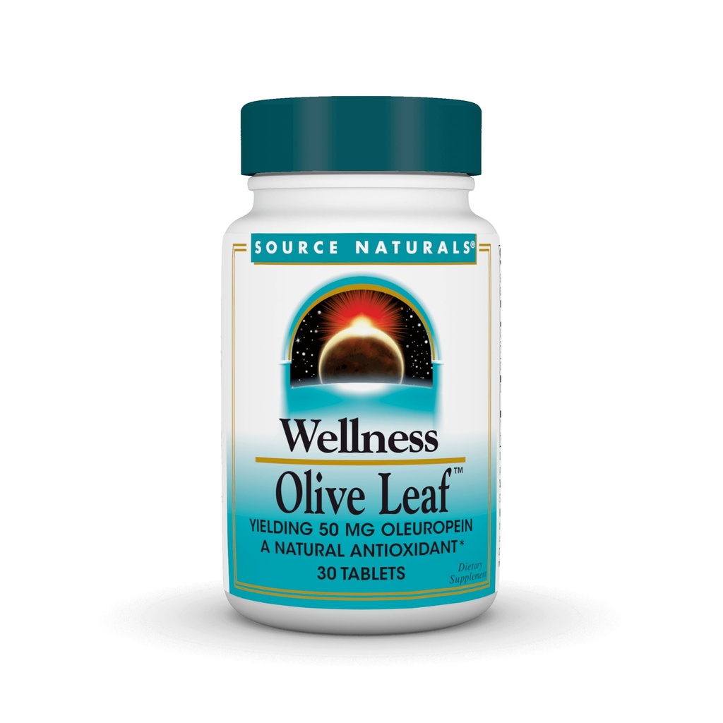 Fuente Natural Wellness Hoja de oliva - Rendimiento 100 mg Oleuropea un antioxidante natural* - 30 Tabletas