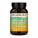 Complejo Dr. Mercola Vitamina B con Benfotiamine - Apoyo Celular, Cerebro &amp; Salud Inmunitaria - No Gluten-Free &amp; Soy-Free - 60 cápsulas (30 servidos)