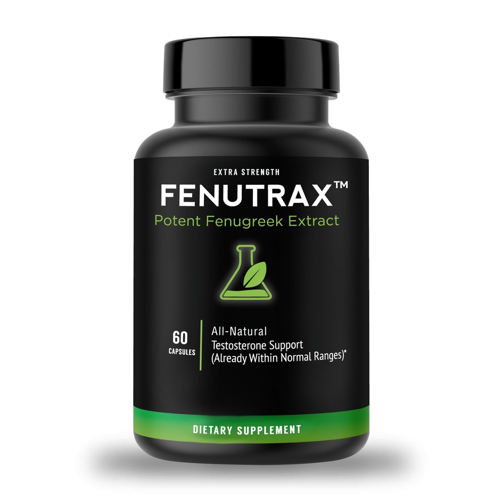 VitaMonk FenuTraxTM Fenugreek Extract 1 Months Supply - Stronger Than Testofen - High-Potency (50%) - Testosterone Support for Men - Muscle Growth, Energy, and Drive (60 Capsules)