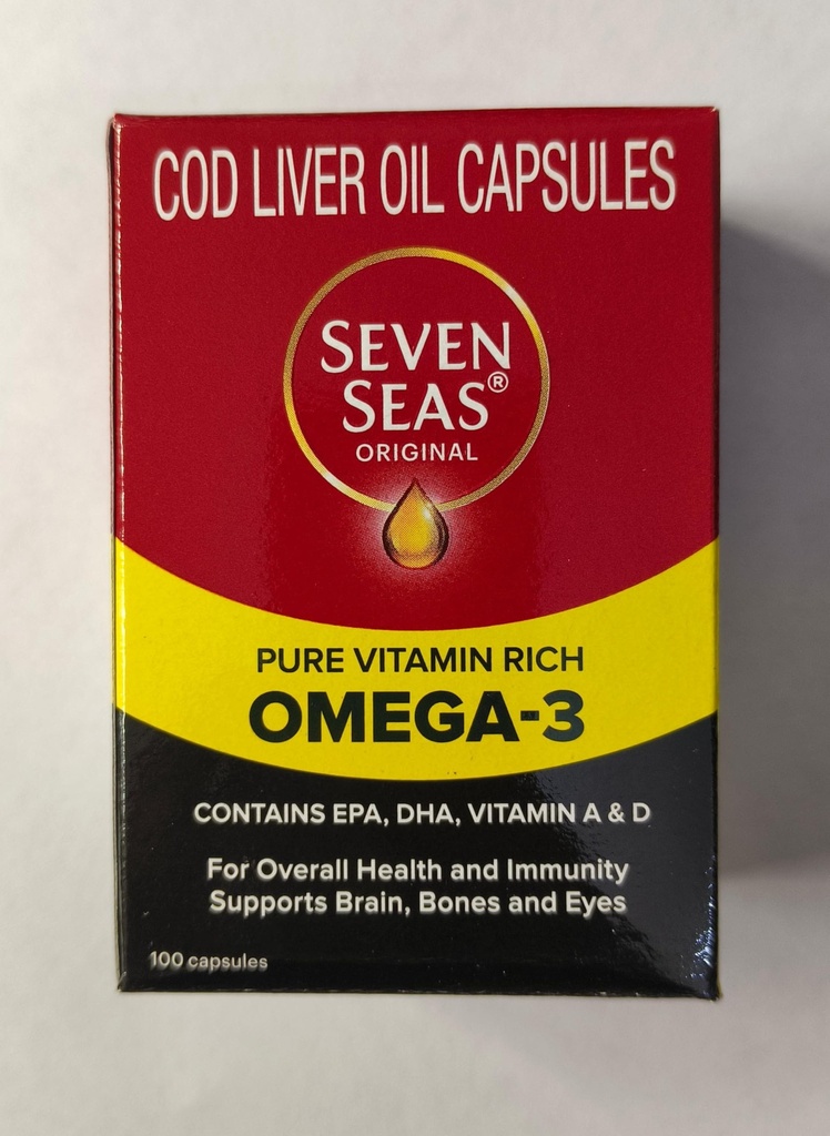 Siete Mares Cod aceite de pescado de hígado 100 cápsulas