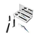 Lashify Control Kit - Juego completo de inicio de pestañas DIY - Amplificar Gossamer Negro 10mm, 12mm, White Travel Case, Petite Wand