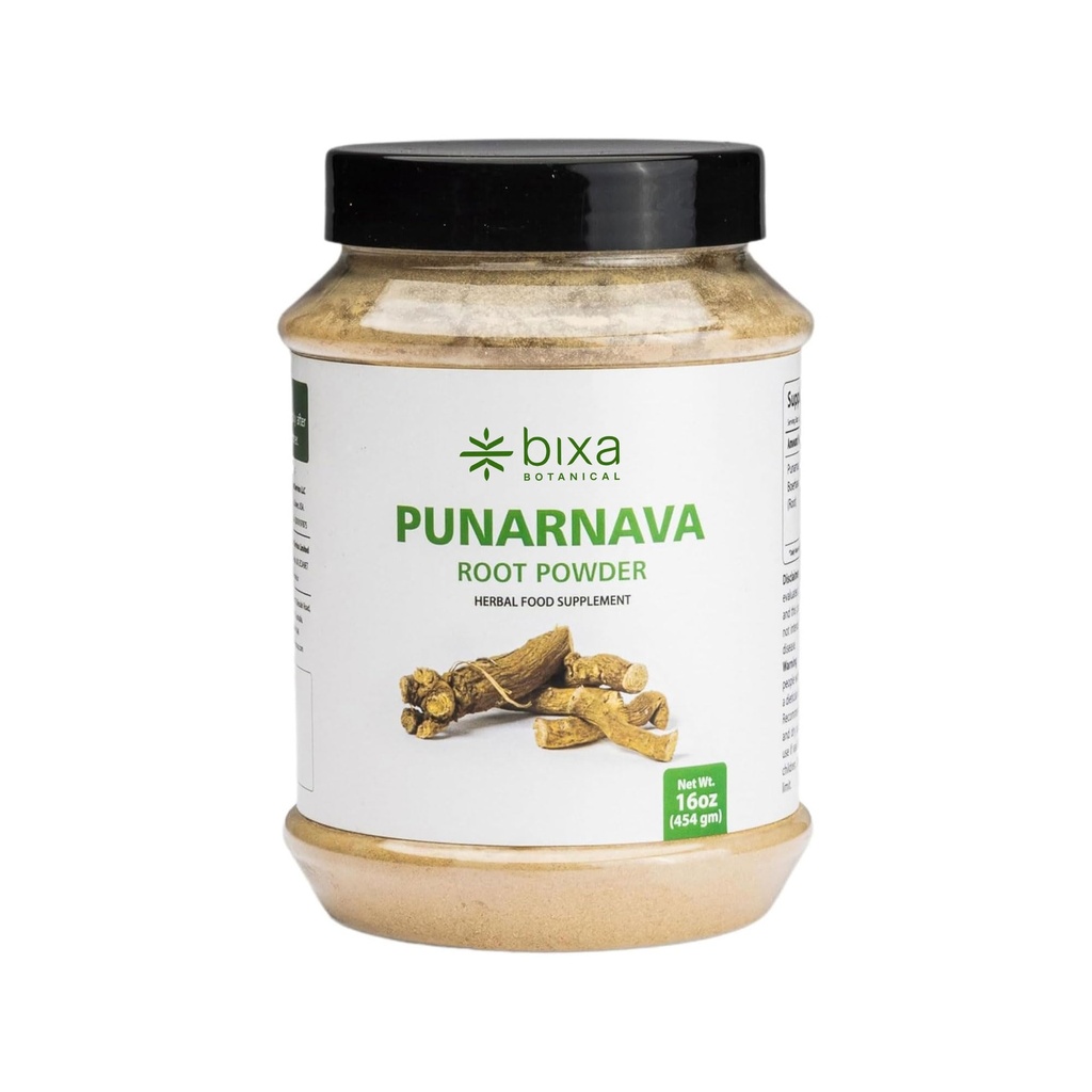 bixa BOTANICAL Punarnava Powder, Boerhavia Diffusa – Soporta Kidney Detox y Liver Health – Steam Treated, Vegan, Non-GMO, 100% Pure Ayurvedic Herbal Suplemento, 16 Oz