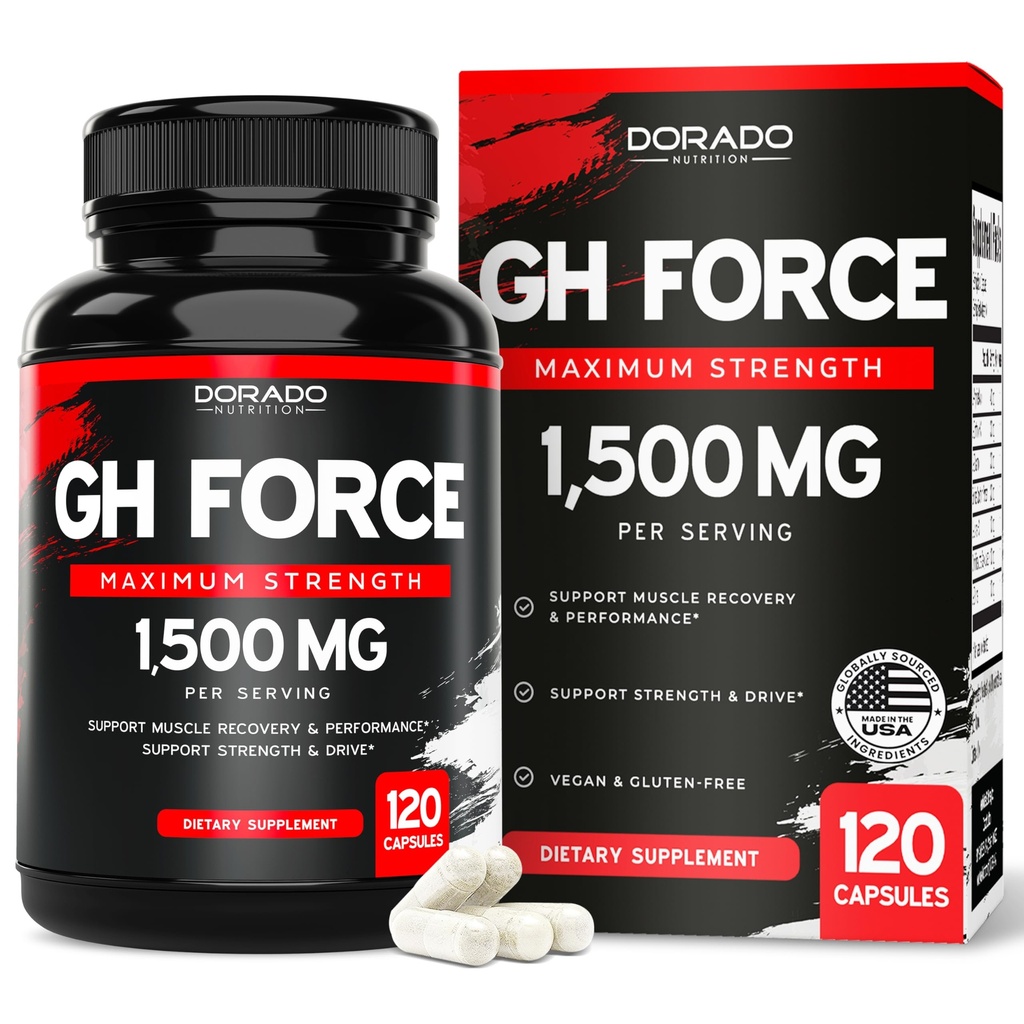 HGH Suplementos para Hombres &amp; Mujeres (120 Conde) 1500mg Apoyo Crecimiento muscular &amp; Niveles saludables de la hormona del crecimiento humano - Promover músculo saludable &amp; recuperación para hombres Post Workout Suplemento - USA Made