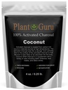 Pólvora de carbón activada 4 oz. Coco - Grado de alimentos Kosher Non-GMO - Blanqueamiento de dientes, Máscara facial y fabricación de jabón. Promueve la desintoxicación natural y ayuda a la digestión