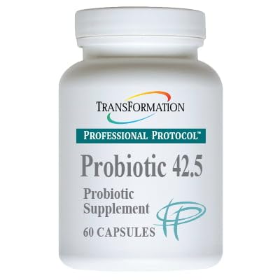 TRANSFORMACIÓN LA GENESIS DE LA BUENA SALUD Enzima Probiótico 42.5 Suplemento para los soportes de equilibrio intestinal saludable, eliminación &amp; función inmune Alentando más digestión completa, 60 cápsulas