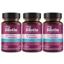 Productos de pureza MyBiotin ProClinical – Cabello delgado desde 3 semanas & luchas arrugas - MB40X Patented Biotin Vitamina B7 Matrix w/Astaxanthin - 40X Más Soluble vs Ordinary Biotin, 90 cápsulas del Veg