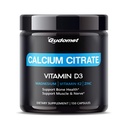 Citrato de calcio de alta absorción con vitamina D3 &amp; K2 - Ayuda Hueso, músculo &amp; Nerve Salud - 150 cápsulas, Hecho en EE.UU.