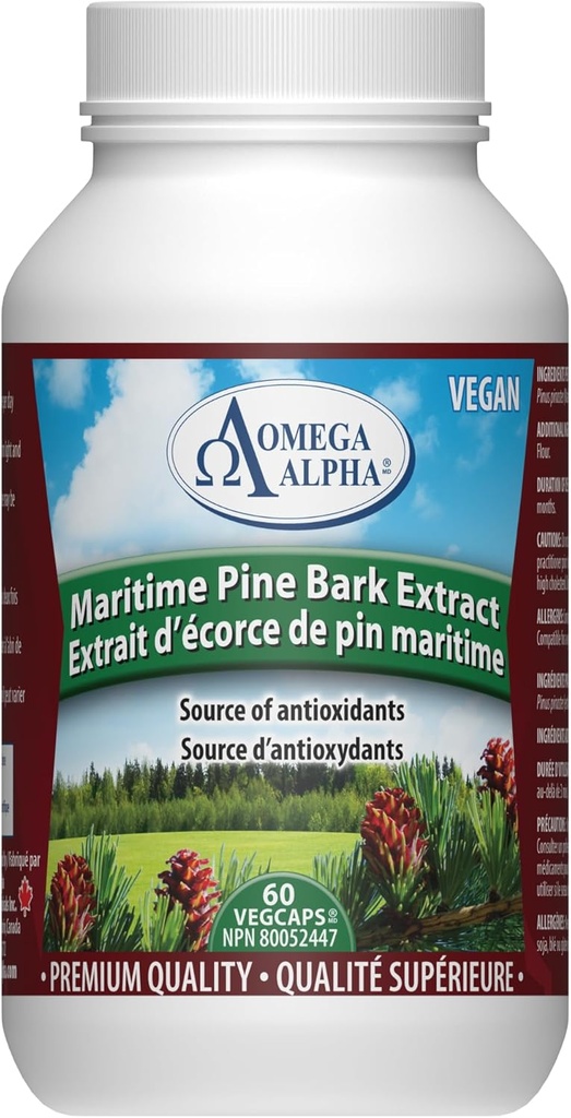 Omega Alpha Marítimo Pino Barco Extracto Anti Hypertenstion 60 cápsulas