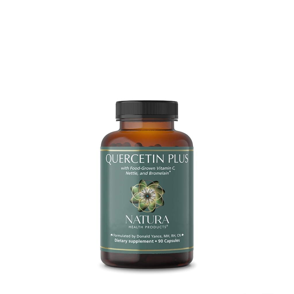 Natura Health Products Quercetin Plus Supplement - Modulates Healthy Immune and histamine Response - Destacando Bromelain, Vitamina C, Nettle Leaf &amp; Quercetin (90 Capsules)
