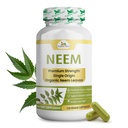 Orgánica Veda Neem Capsules, 1000mg - Suplemento Herbal Orgánico Hecho con ayurvédico India Neem Leaf Powder - Apoyo Esquí Radiante, Inmuno, Detox, Respuesta Inflamatoria Saludable - 120 Veggie Capsules