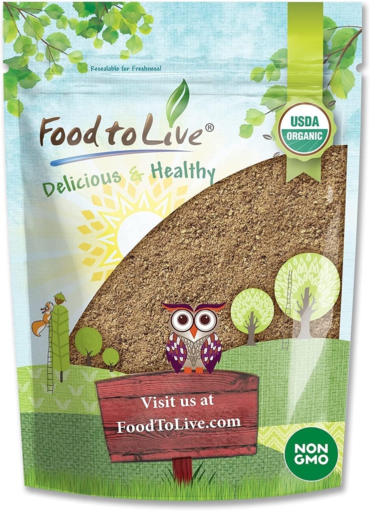 Alimentos para Vivir Psillium Husk Powder orgánico, 2 libras - Non-GMO, Kosher, Ultra Fine, Desweetened, Unflavored, Rich in Fiber, Natural Food Thickener, Great for Baking, Raw, Bulk, Vegan, Keto Friendly
