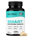 Nootrix Smart Mushrooms Complejo Suplemento ← Soporta Memoria, Enfoque Mental, Salud Cognitiva &energía TEN 27.000mg Mushrooms orgánicos ANTE Lions Mane, Reishi, Cordyceps, Chaga & Turquía Tail TEN 120 Capsules