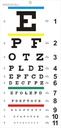 Carga de ojos, Carga de ojos ajustada para exámenes de ojos 20 pies, 22x11 pulgadas de plástico de baja visión de ojos cartones de pared con panel de metal para niños regalo decoración de la pared (20 pies de prueba Distancia)