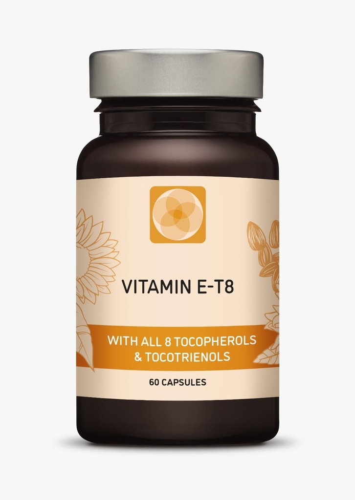 Fórmula única con todos los 8 Tocoferols y Tocotrienols Vitamina E– No contiene metales pesados, contaminantes o conservadores - Certified Sustainable - Pelo, cicatrices y piel (60)