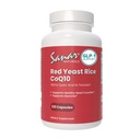 Sanar Naturales Rice de levadura roja, Suplemento CoQ10 - Apoyos Función sana del corazón, energía y resistencia - No GMO, Gluten Gratis, Vegan, 120 cápsulas