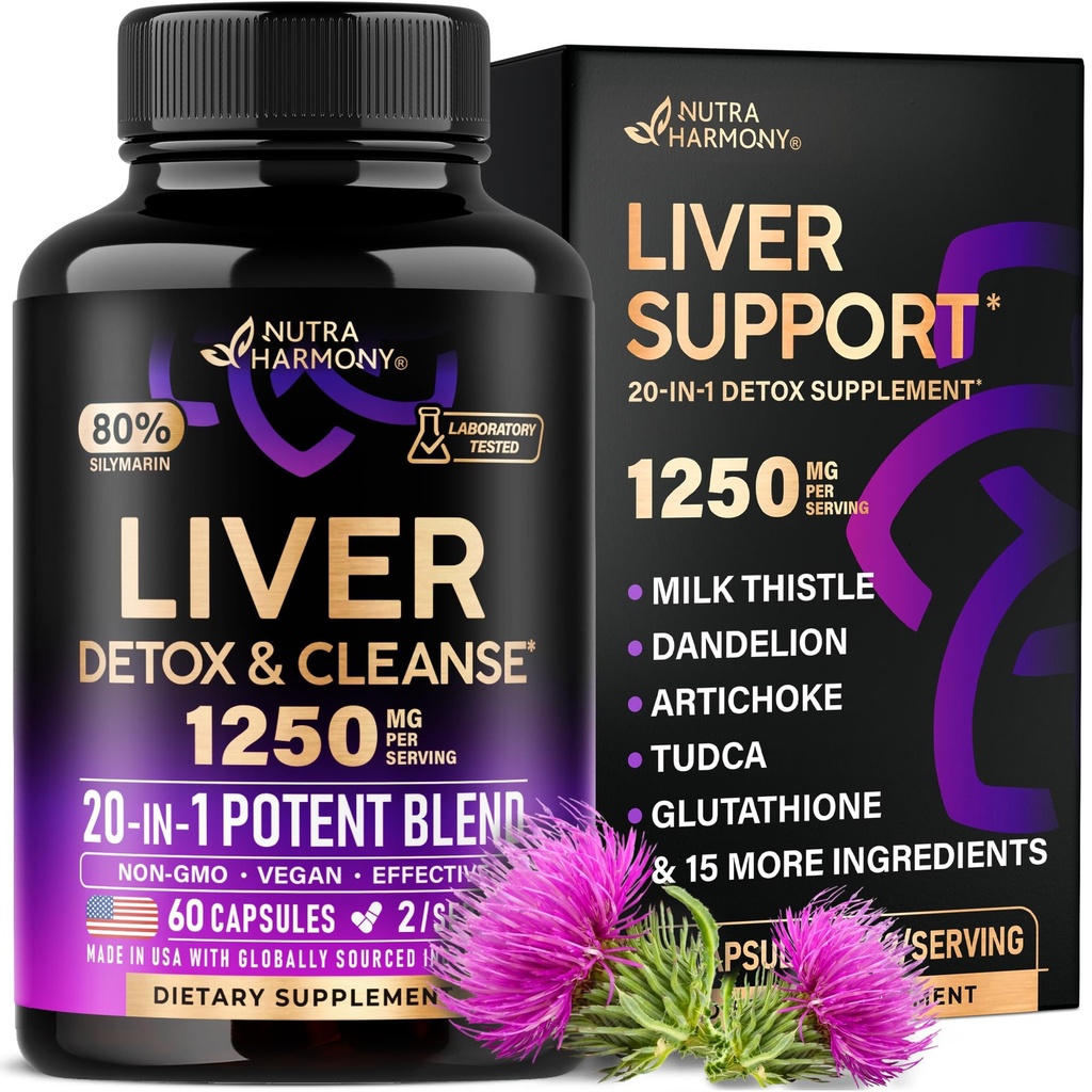 Liver Cleanse Detox " Repair - Milk Thistle ← Dandelion Silencio Artichoke TEN TUDCA TEN Glutathione " NAC - Effective Liver Health Supplement TEN 80% Silymarin - Laboratory Tested, Vegan - Made in USA 60 Capsules