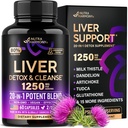 Liver Cleanse Detox " Repair - Milk Thistle ← Dandelion Silencio Artichoke TEN TUDCA TEN Glutathione " NAC - Effective Liver Health Supplement TEN 80% Silymarin - Laboratory Tested, Vegan - Made in USA 60 Capsules