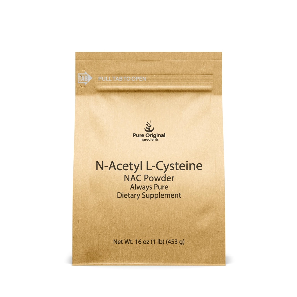 PURE ORIGINAL INGREDIENTES NAC N-Acetyl L-Cysteine Powder (1 lb) Lab Verified, Always Pure, No Fillers