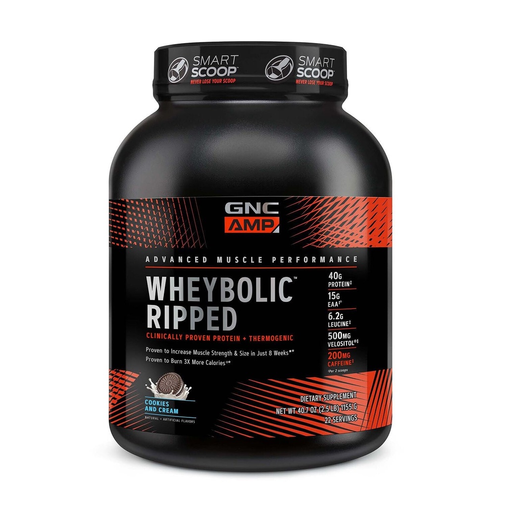 GNC AMP Wheybolic Ripped - Cookies y Crema (22 Servimientos)
