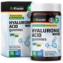 BIO KRAUTER Hyaluronic Acid Gummies w/Vitamin C - 250 mg - 60 Chews Vegan - Suplementos de ácido hialurónico - Pectin-Based