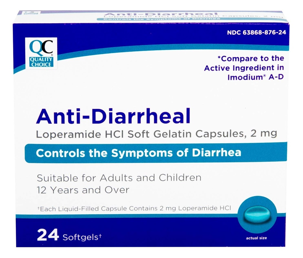 Calidad Elección Loperamida 2mg Anti-Diarreal 24 Cuenta Softgel