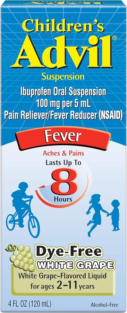 Azúcar de suspensión infantil Advil Gratis, Dye Free, Berry 4 oz (Pack of 2)