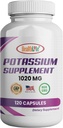 SaludLife Potasio Suplemento, 1020 mg,60 Actuaciones, 120 caps, Potasio Bicarbonato