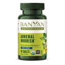 Banyan Botanicals Adrenal Nourish – Organic Adaptogen Supplement - Adrenal Support for Natural Energy with Organic Ashwagandha, Gokshura & Guduchi* – 90 Tablets – Non-GMO, Sustentably Sourced, Vegan