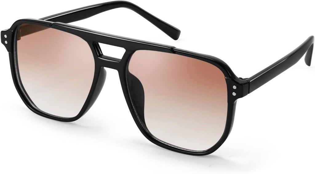 FEISEDY Retro Square Aviator Sunglasses Mujer Hombre 70s Vintage Trendy Plastic Frame Sun Glasses B2835