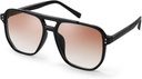 FEISEDY Retro Square Aviator Sunglasses Mujer Hombre 70s Vintage Trendy Plastic Frame Sun Glasses B2835