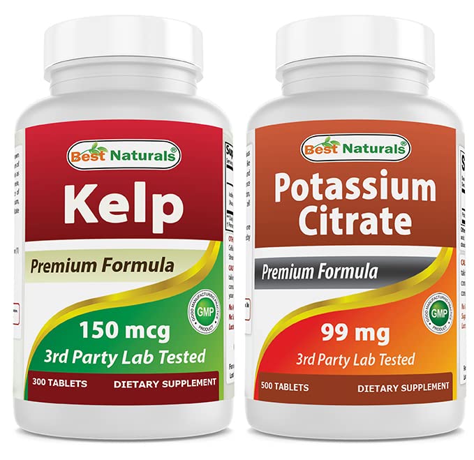 Kelp Suplemento 150 Mcg &amp; Potasio Citrato 99mg