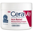 CeraVe Crema hidratante para el alivio de la piel seca, 12 onzas, crema libre de fragancia con Pramoxina para el alivio de Itch