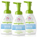 Bebénica Sin alcohol Sanitario de la mano, Botella de bomba, Fragancia Gratis, 8.45 oz, 3 Pack