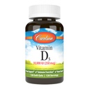 Carlson - Vitamina D3, 10000 UI (250 mcg), Suplementos de Vitamina D, Soporte de Bone &amp; Immune, Vitamina D3 Softgels, Salud del Corazón, Gluten Free Vitamin D Capsules, 120 Softgels
