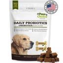 Probióticos para perros con prebióticos - Vacaciones diarias para Gut Health, Digestión, Regularidad y Soporte Inmunitario - Tratamiento de suplemento natural Hecho en EE.UU.