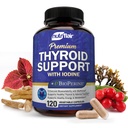 Complejo de soporte para tiroides NutriFlair, 120 cápsulas - con yodo, pimienta negra, Ashwagandha, vitamina B12 - Suplemento tiroides para mujeres y hombres