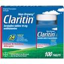 Medicina de la alergia a la Claritina para adultos, 24 horas Loratadina 10 mg, Antihistamínico, 100 tabletas