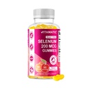 Vitamatic Yeast Free Selenium Gummies 200mcg como Selenomethionine Suplemento esencial Trace Mineral con Superior Absorción 90 Pectin Basado Gummies