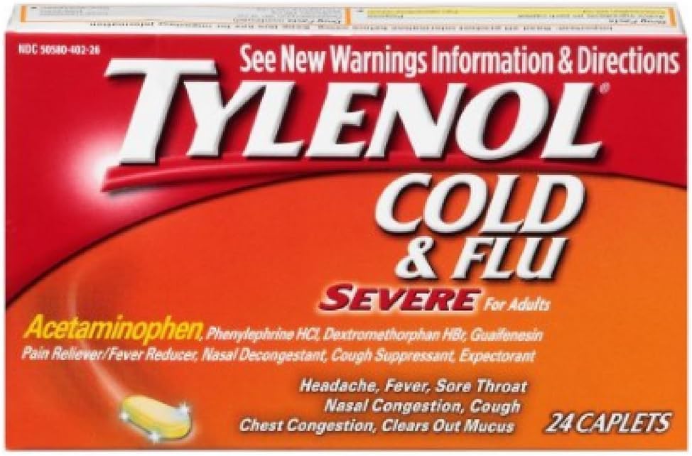 Tylenol Cold " Flu Sever Size 24ct Tylenol Cold " Flu Sever 24ct