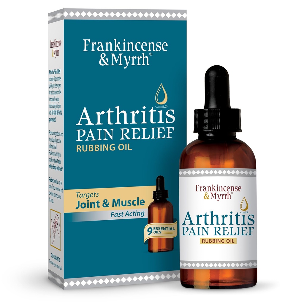 Frankincenso y mirra artritis Dolor Alivio de Dolor Aceite de Dolor de Artritis Con aceite esencial de Frankincenso para ciática, espalda baja, cuello, manos, rodillas, articulaciones y hombros, 2 fl.oz. - 1 paquete