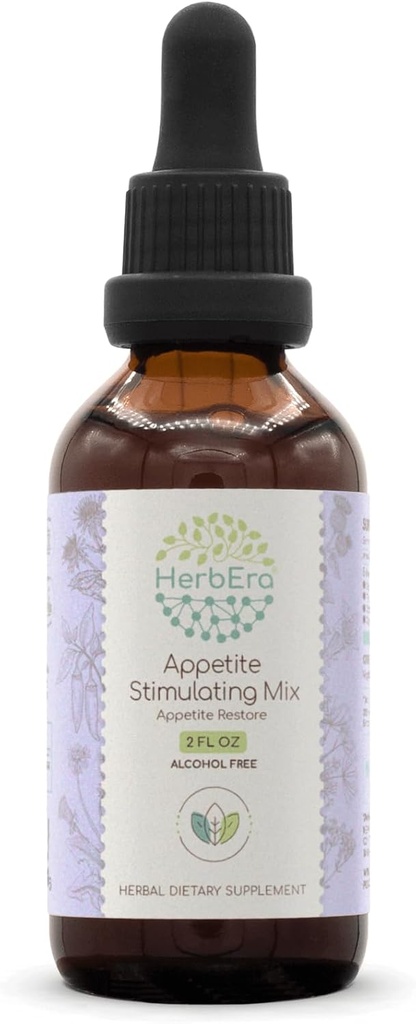Apetito Mezcla de estimulación B60 Extracto libre de alcohol Tintura,Concentrada gotas líquidas Natural Burdock Root, Centaury, semilla de hinojo, Cayenne Pepper, Dandelion, Beat Thistle, Appetite Restore 2 Fl Oz