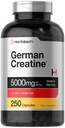 Horbaach German Creatine Monohydrate Silencio 5000mg Silencio 250 Powder Capsules  Non-GMO &amp; Gluten Free Supplement