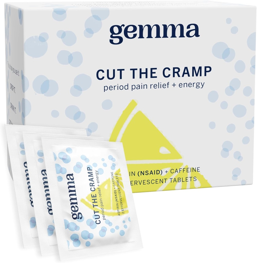 Gemma Cut The Cramp - Fast Menstrual Cramp & Period Pain Relief - Multi-Symptom Formula Treats Menstrual Cramps, Fatiga, Bloating, Headache en 15 minutos