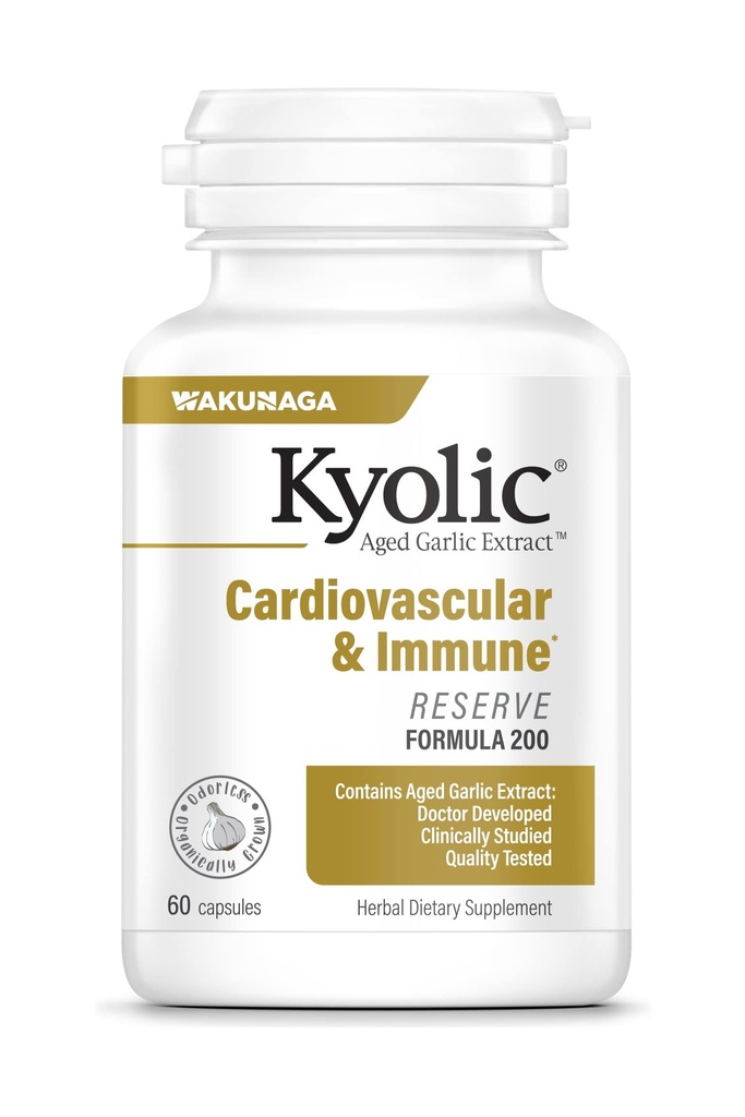Extracto de ajo envejecido Kyolic Fórmula 200, Cardiovascular